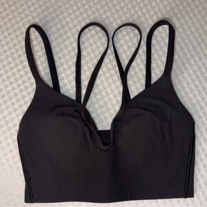 lululemon athletica Black Ribbed Bralette